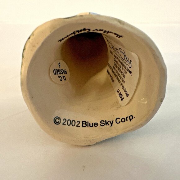 Blue Sky Ceramic Angel Figurine Heather Goldminc 2002 Blue Floral Dress 6" - New - Picture 6 of 9